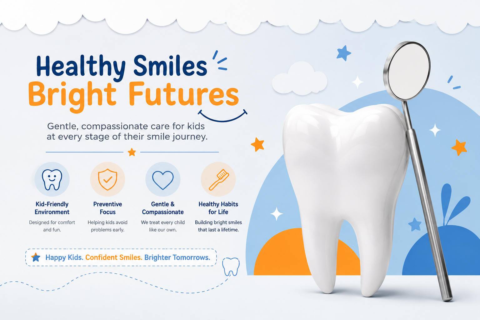 Pediatric preventive dental care infographic — Bay Area Kids Dentist Santa Clara